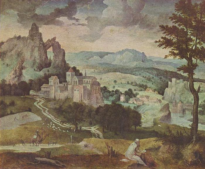 Cornelis Massijs Hl. Hieronymus in einer Landschaft